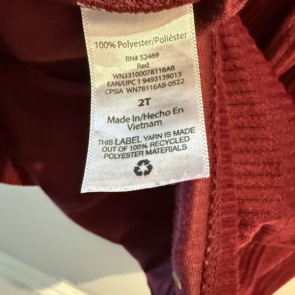 NWOT Wonder Nation Maroon Corduroy Overalls - Picture 7 of 7